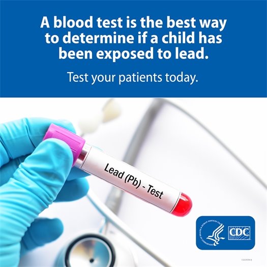 CDC Image encouraging blood lead testing for children