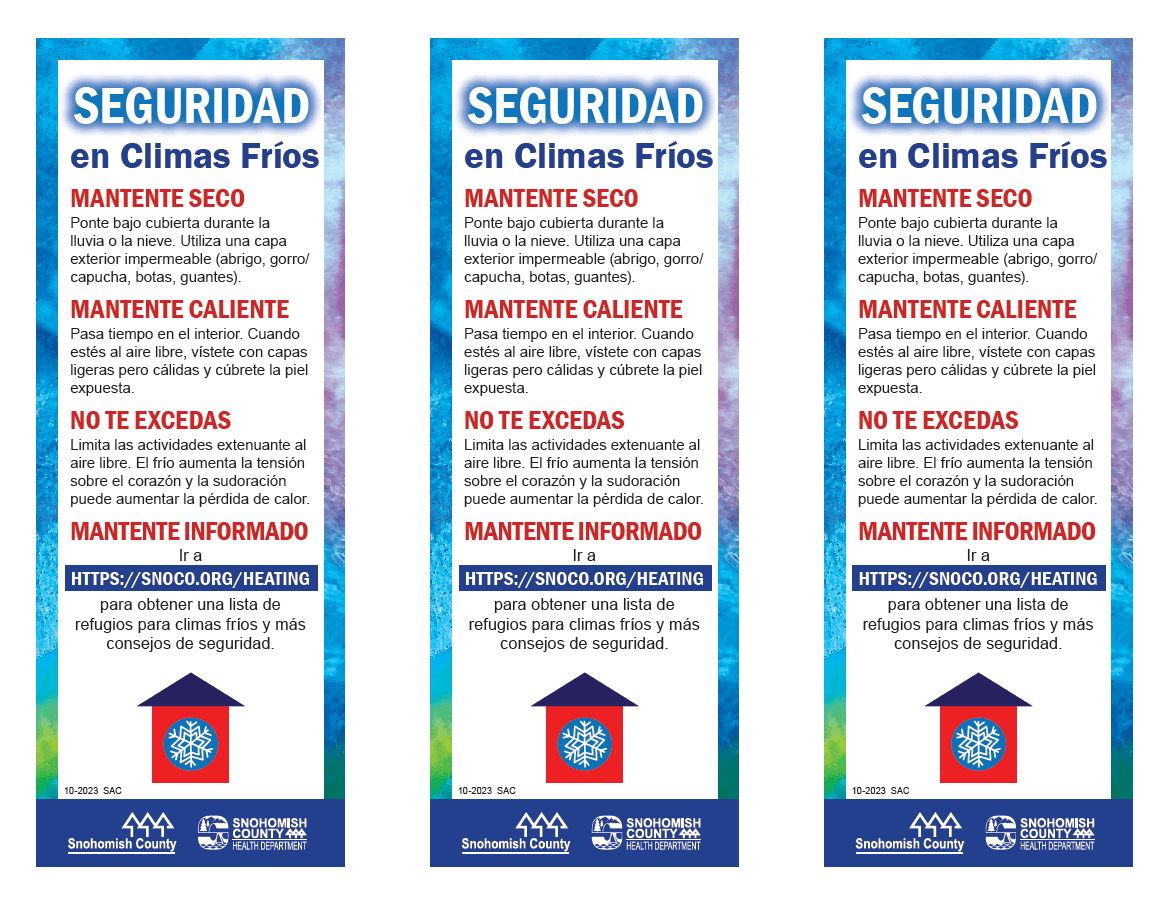 Spanish Cold Weather Rack Cards