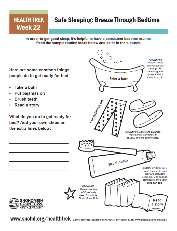 Health Trek Week 22 Activity_Bedtime Routine