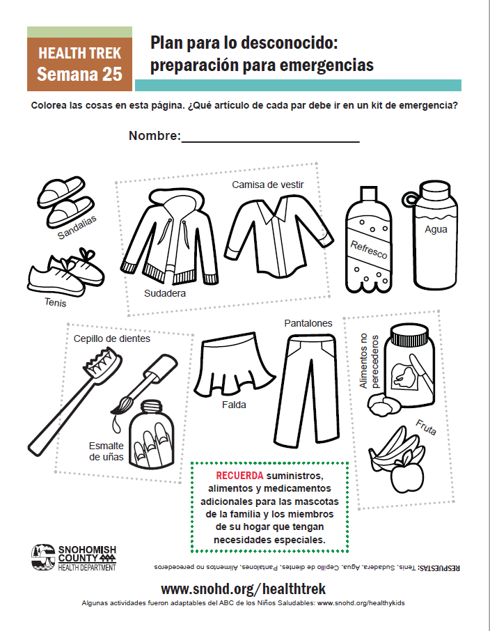 HT Semana 25 Activity_Emergency Preparedness_SPANISH