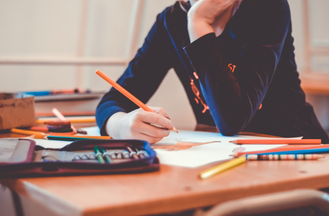 girl at desk