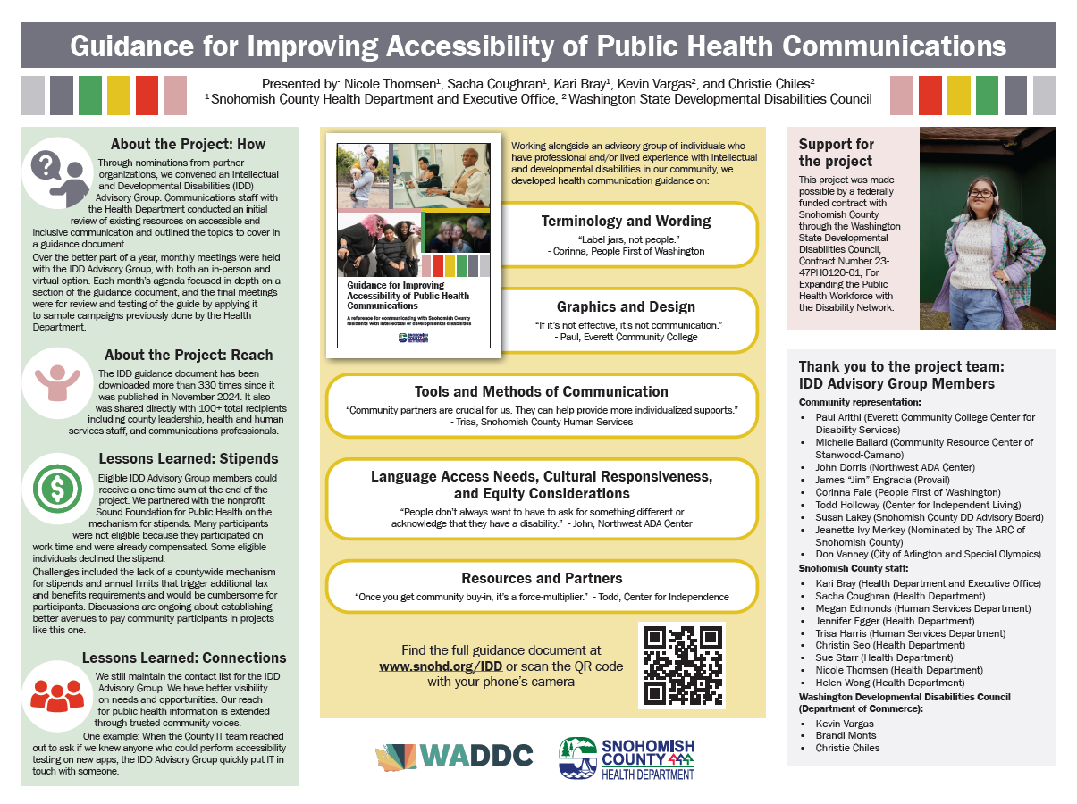 Accessible Washington State Public Health Association Poster October 2025